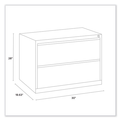 Picture of Lateral File, 2 Legal/Letter-Size File Drawers, Light Gray, 36" x 18.63" x 28"