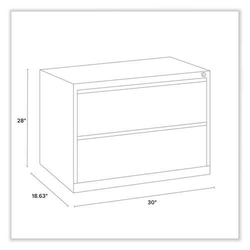 Picture of Lateral File, 2 Legal/Letter-Size File Drawers, Putty, 30" x 18.63" x 28"