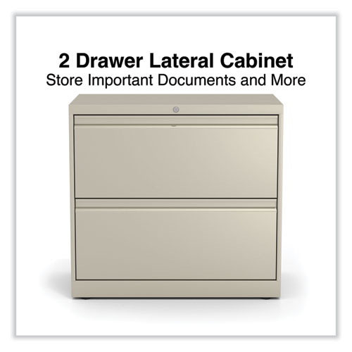 Picture of Lateral File, 2 Legal/Letter-Size File Drawers, Putty, 30" x 18.63" x 28"