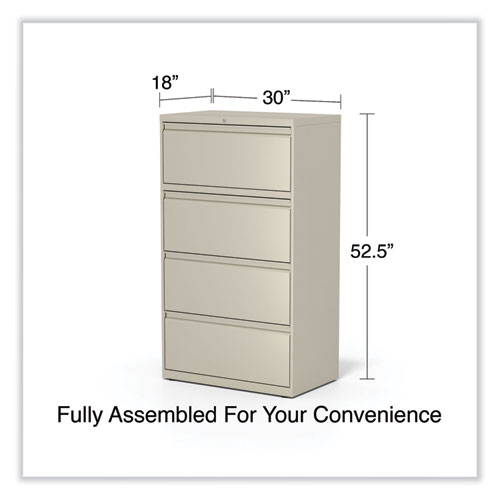 Picture of Lateral File, 4 Legal/Letter-Size File Drawers, Putty, 30" x 18.63" x 52.5"