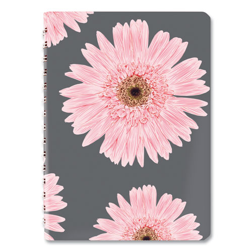 Picture of Pink Ribbon Essential Daily Appointment Book, Daisy Artwork, 8 x 5, Navy/Gray/Pink Cover, 12-Month (Jan to Dec): 2025