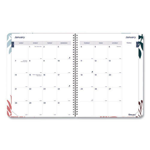 Picture of Monthly 14-Month Planner, Floral Watercolor Artwork, 11 x 8.5, Multicolor Cover, 14-Month (Dec to Jan): 2023 to 2025