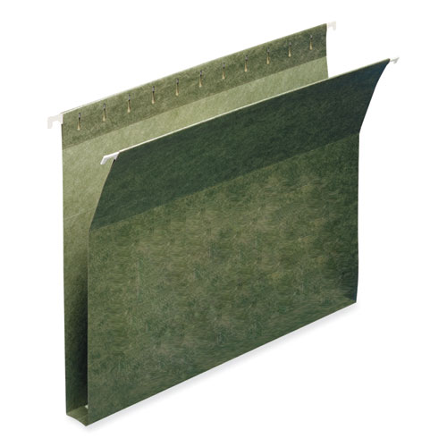 Picture of Box Bottom Hanging File Folders, 1" Capacity, Letter Size, Standard Green, 25/Box