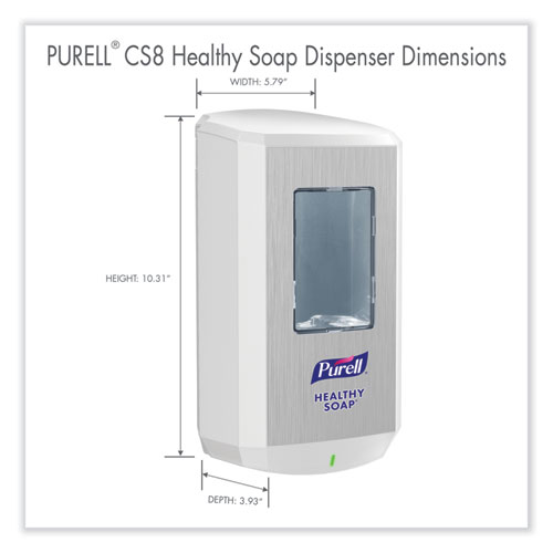 Picture of CS8 Soap Dispenser, 1,200 mL, 5.79 x 3.93 x 10.31, White
