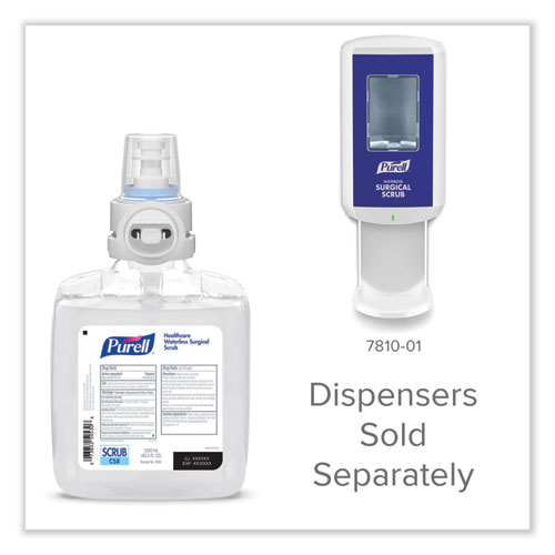 Picture of Waterless Surgical Scrub Gel Hand Sanitizer, 1,200 mL Refill Bottle, Fragrance-Free, For CS-8 Dispenser, 2/Carton