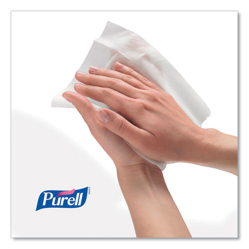 Picture of Hand Sanitizing Wipes Alcohol Formula, 6 x 7, Unscented, White, 175/Canister, 6 Canisters/Carton