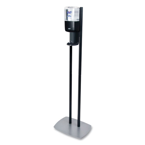 Picture of ES8 Hand Sanitizer Floor Stand with Dispenser, 1,200 mL, 13.5 x 5 x 28.5, Graphite/Silver