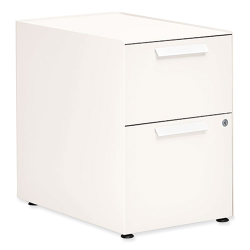 Picture of Radii 2-Drawer Mobile File Cabinet, 2 Legal/Letter-Size File Drawers, Brilliant White, 10" x 24" x 21"