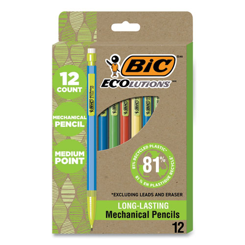 Picture of ReVolution Mechanical Pencil, 0.7 mm, HB (#2), Black Lead, Assorted Barrel Colors, 12/Pack