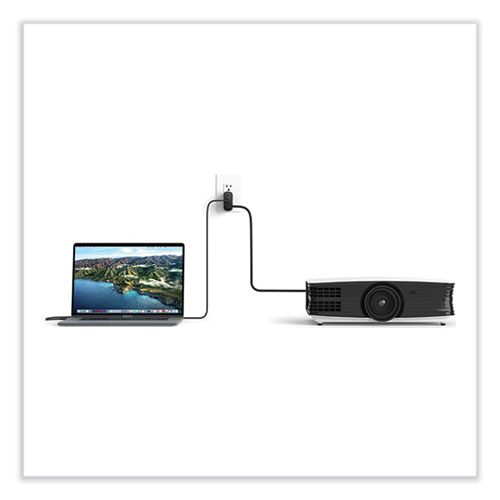 Picture of Connect 46.5W Multi-Port Power Hub for USB-C Laptop or Nintendo Switch, 3 Ports, Black