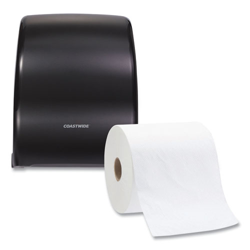 Picture of Manual Auto-Cut Hardwound Paper Towel Dispenser, 12.76 x 10 x 15.88, Black