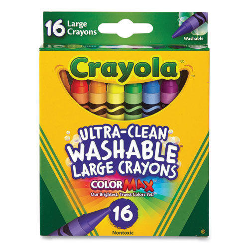 Picture of Ultra-Clean Washable Crayons, Large, Assorted, 16/Box