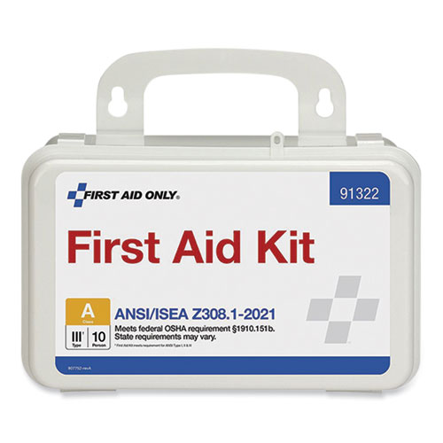 Picture of ANSI 2021 First Aid Kit for 10 People, 76 Pieces, Plastic Case