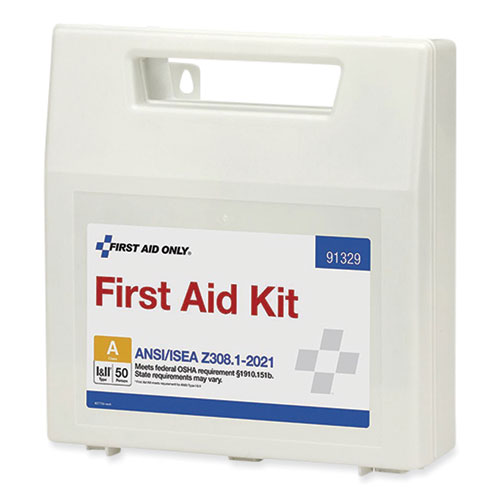 Picture of ANSI 2021 First Aid Kit for 50 People, 184 Pieces, Plastic Case