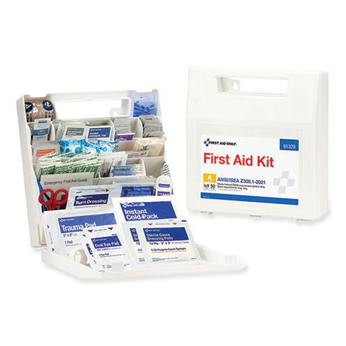 Picture of ANSI 2021 First Aid Kit for 50 People, 184 Pieces, Plastic Case