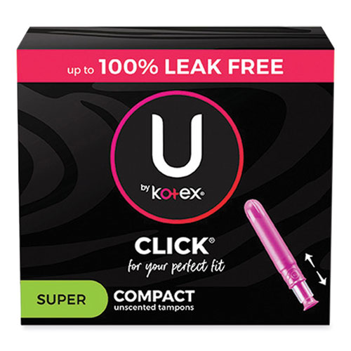 Picture of U by Kotex Click Compact Tampons, Regular, 32/Pack