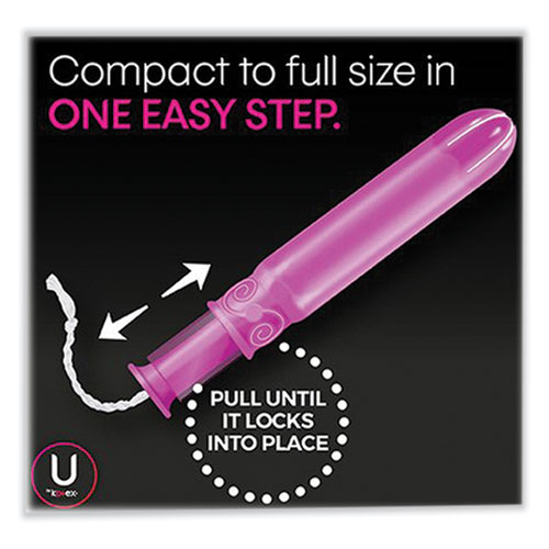 Picture of U by Kotex Click Compact Tampons, Regular, 32/Pack