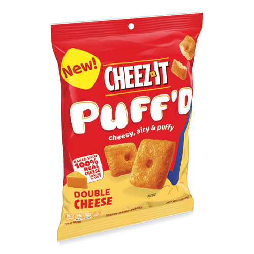 Picture of Puff'd Crackers, Double Cheese, 3 oz Bag, 6/Carton