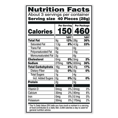 Picture of Puff'd Crackers, Double Cheese, 3 oz Bag, 6/Carton