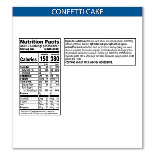 Picture of Pop Tarts Bites, Confetti Cake, 3.5 oz Bag, 6/Carton