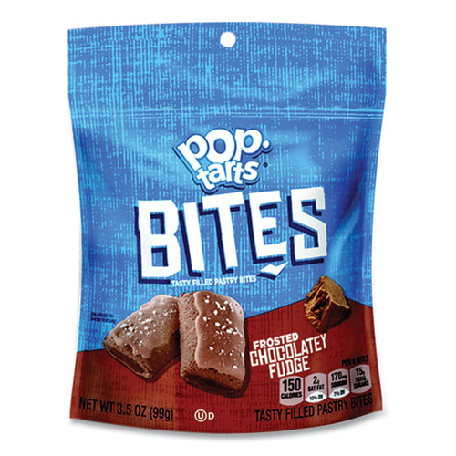 Picture of Pop Tarts Bites, Frosted Chocolatey Fudge, 3.5 oz Bag, 6/Carton