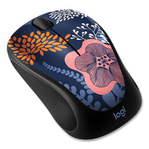 Picture of M317 Design Collection Limited Edition Wireless Ambidextrous Optical Mouse, 2.4 GHz Frequency/33 ft Range, Forest Floral