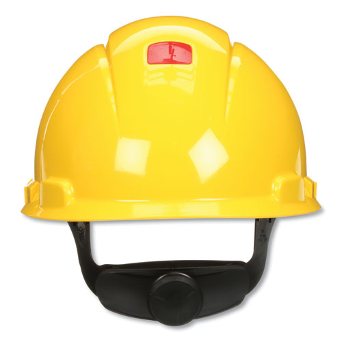 Picture of SecureFit Hard Hat with Uvicator, Four-Point Ratchet Suspension, Yellow