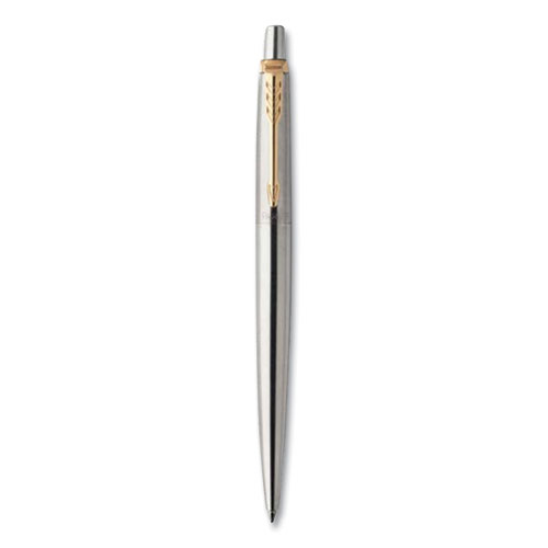 Picture of Jotter Rollerball Pen, Medium Point 0.7 mm, Black Ink, Stainless Steel Barrel