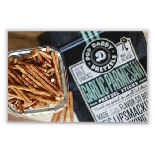 Picture of Garlic Parmesan Pretzel Sticks, 3 oz Bag, 15/Carton