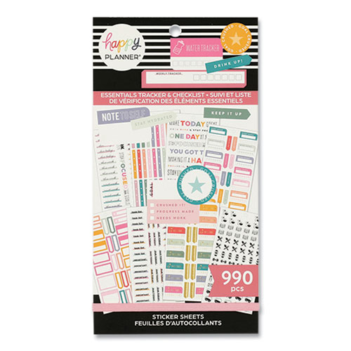 Picture of Essentials Tracker & Checklist Classic Stickers, Productivity Theme, 990/Pack