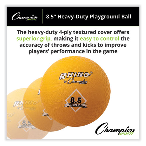 Picture of Heavy Duty Playground Ball, 8.5" Diameter, Yellow