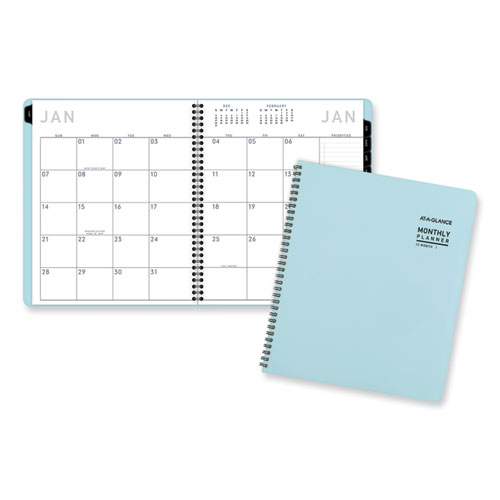 Picture of Contemporary Lite Monthly Planner, 11 x 9.5, Light Blue Cover, 12-Month (Jan to Dec): 2024