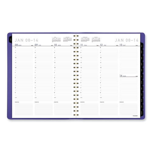 Picture of Contemporary Weekly/Monthly Planner, 11.38 x 9, Purple Cover, 12-Month (Jan to Dec): 2025