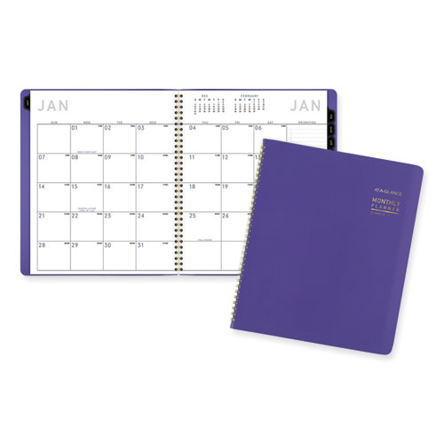 Picture of Contemporary Monthly Planner, 11.38 x 9.63, Purple Cover, 12-Month (Jan to Dec): 2025