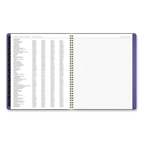 Picture of Contemporary Monthly Planner, 11.38 x 9.63, Purple Cover, 12-Month (Jan to Dec): 2025