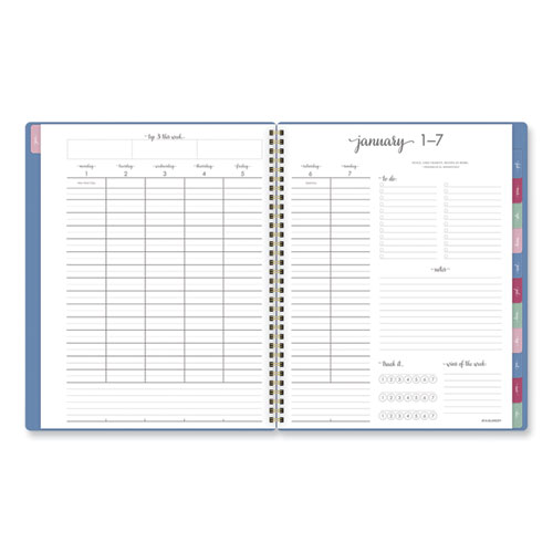 Picture of Harmony Weekly/Monthly Poly Planner, 11 x 9.38, Blue Cover, 13-Month (Jan to Jan): 2024 to 2025