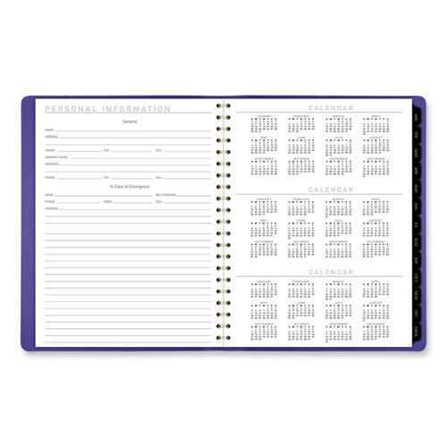 Picture of Contemporary Weekly/Monthly Planner, 11.38 x 9, Purple Cover, 12-Month (Jan to Dec): 2025