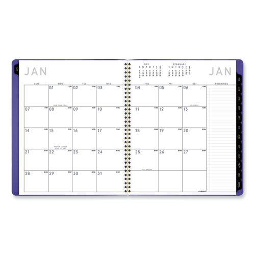 Picture of Contemporary Monthly Planner, 11.38 x 9.63, Purple Cover, 12-Month (Jan to Dec): 2025