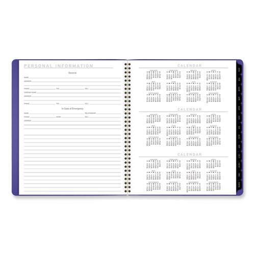 Picture of Contemporary Monthly Planner, 11.38 x 9.63, Purple Cover, 12-Month (Jan to Dec): 2025