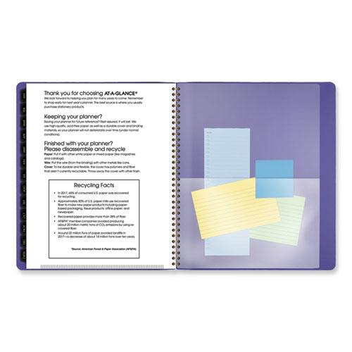 Picture of Contemporary Monthly Planner, 11.38 x 9.63, Purple Cover, 12-Month (Jan to Dec): 2025