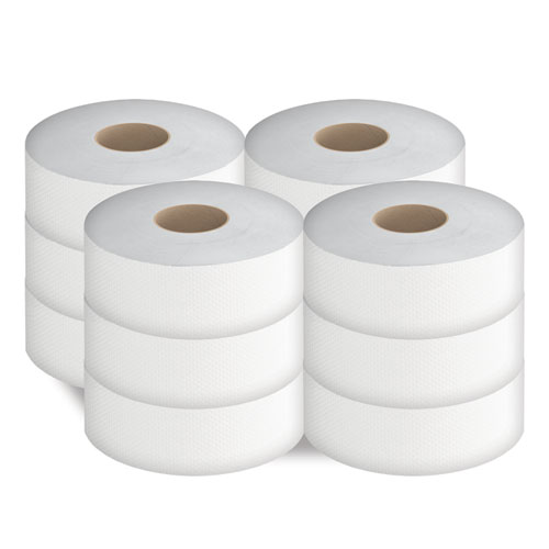 Picture of Select Jumbo Bath Tissue, Septic Safe, 2-Ply, White, 3.3" x 750 ft, 12/Carton