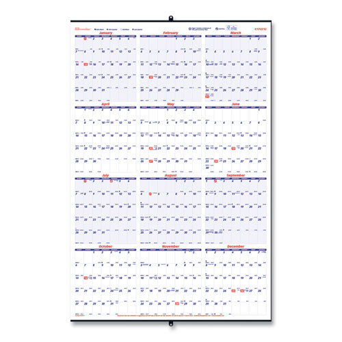 Yearly+Wall+Calendar%2C+24+x+36%2C+White%2FBlue+Sheets%2C+12-Month+%28Jan+to+Dec%29%3A+2025