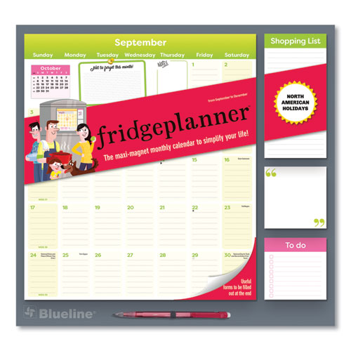 Fridge+Planner+Magnetized+Monthly+Calendar+with+Pads+%2B+Pencil%2C+14+x+13.5%2C+Yellow%2FGreen+Sheets%2C+16-Month+%28Sept-Dec%29%3A+2024-2025