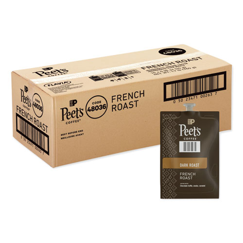Picture of FLAVIA Ground Coffee Freshpacks, French Roast, 0.35 oz Freshpack, 76/Carton