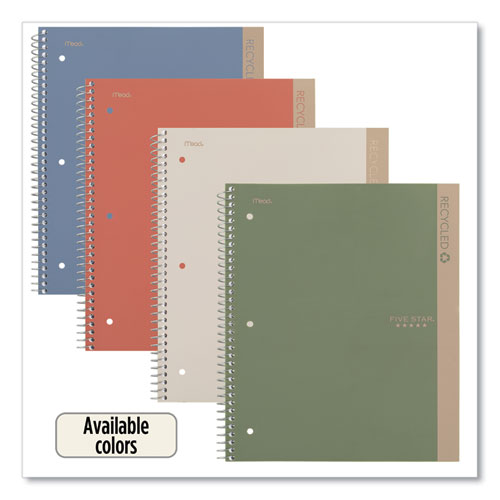 Picture of Recycled Notebook, 1 Subject, Medium/College Rule, Randomly Assorted Cover, 11 x 8.5 Sheets