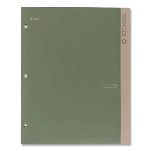 Picture of Recycled Plastic Two-Pocket Folder, 11" x 8.5", Randomly Assorted