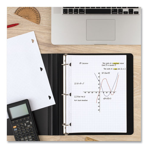 Picture of Reinforced Filler Paper Plus Study App, 3-Hole, 8.5 x 11, College Rule, 80/Pack