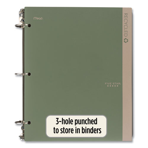 Picture of Recycled Plastic Two-Pocket Folder, 11" x 8.5", Randomly Assorted