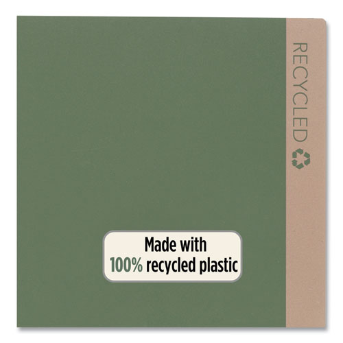 Picture of Recycled Plastic Two-Pocket Folder, 11" x 8.5", Randomly Assorted