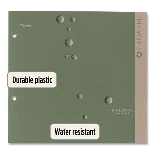 Picture of Recycled Plastic Two-Pocket Folder, 11" x 8.5", Randomly Assorted